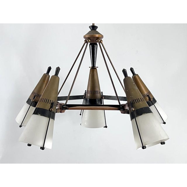 Mid-Century Modern Sputnik Chandelier by Stilnovo, Italy, 1950s For Sale - Image 12 of 18