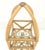 Bamboo & Leather Figural 13" Square Profile Dome Shape Etagere MINT For Sale - Image 13 of 13