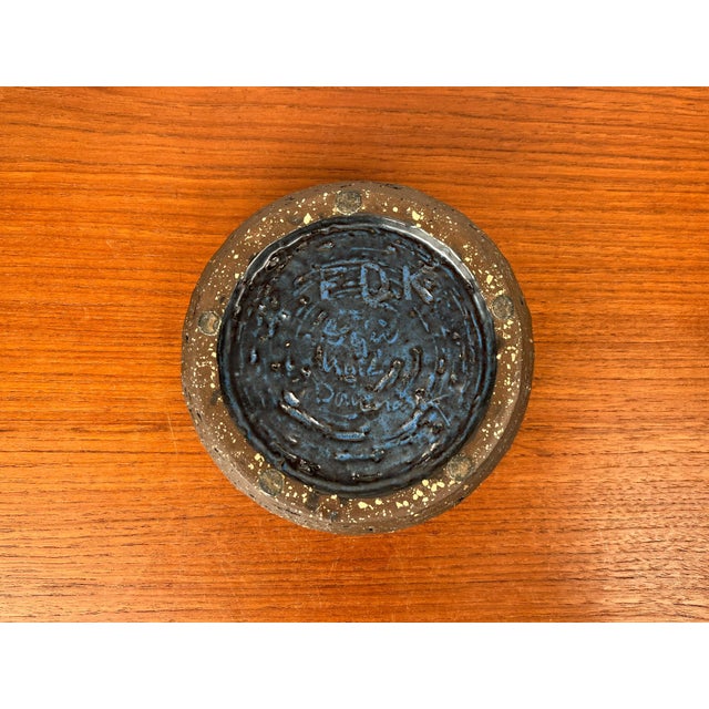 Blue Mid-Century Modern Danish Studio Pottery Bowl from Sejer Keramik, 1960s For Sale - Image 8 of 12