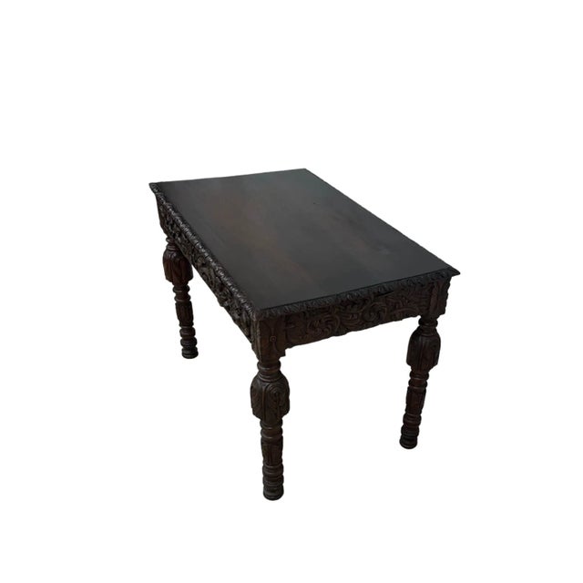 19th Century English Carved Oak Table For Sale In Tampa - Image 6 of 12