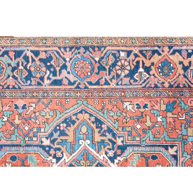 Early 20th Century Persian Heriz Rug For Sale - Image 4 of 14
