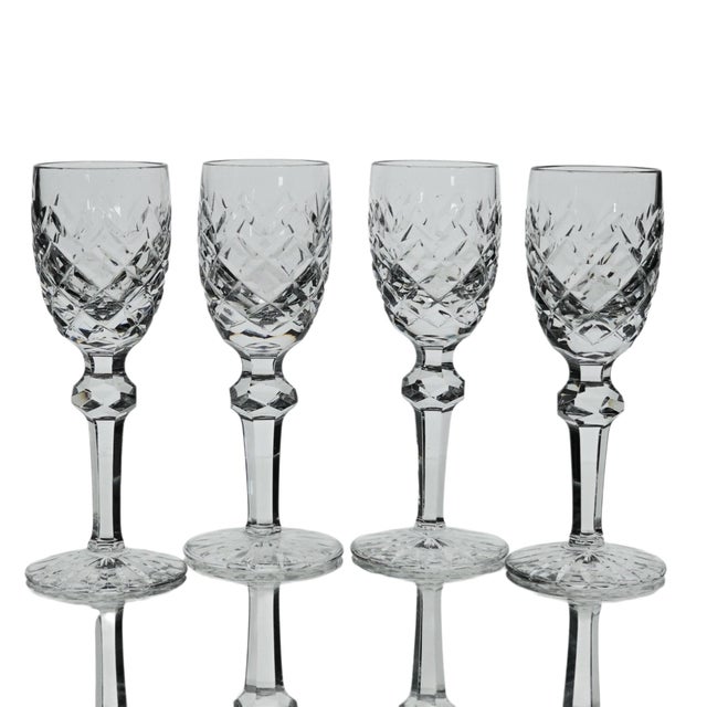 Waterford Late 20th Century Waterford Powerscourt Crystal Wine Glasses - Set of Four For Sale - Image 4 of 9
