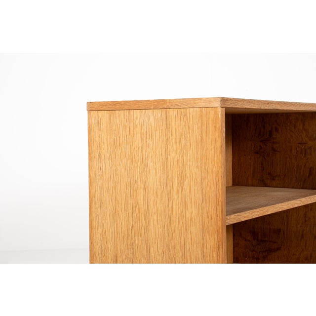 Mid-Century Modern Vintage Danish Low Oak Bookcase, 1960s For Sale - Image 3 of 10