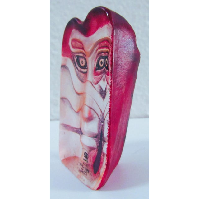 M●希少70s　ヴィンテージクリスタル　Mats Jonasson　ヘラジカ 1970s Mats Jonasson Kiwok Miniature Mask Art Glass Sculpture