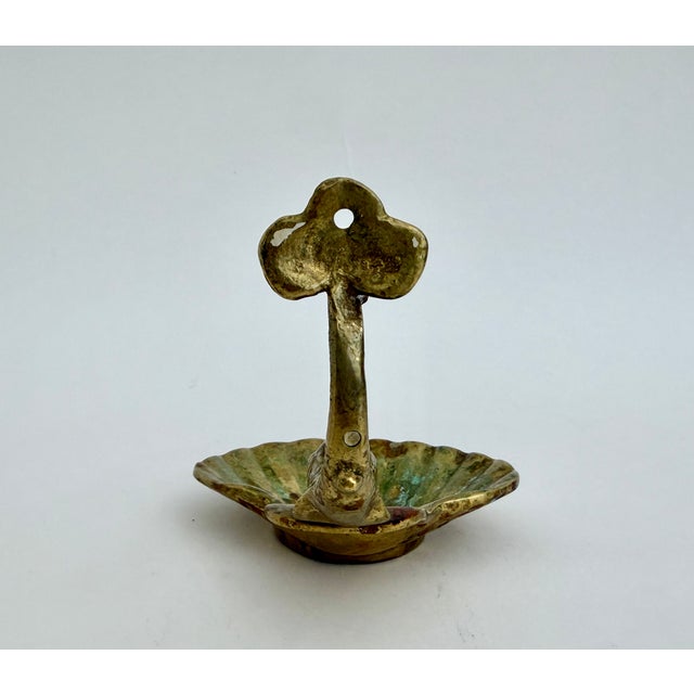 Mid-Century Brass Scallop Soap Dish Trinket Tray For Sale In Los Angeles - Image 6 of 9