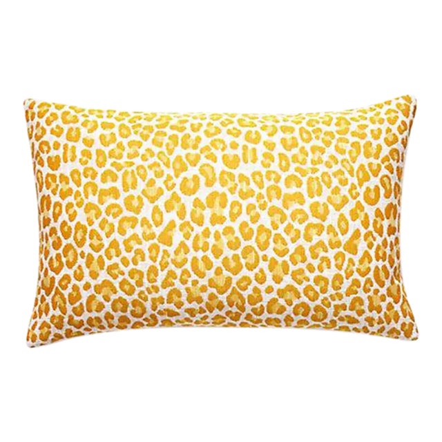 The House of Scalamandré Backyard Bengal Outdoor Lumbar, Tangerine For Sale