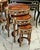 French French Nesting Side Tables Set of 3 With Hand-Gilded Gold Leaf Details & Solid Wood Construction For Sale - Image 3 of 3