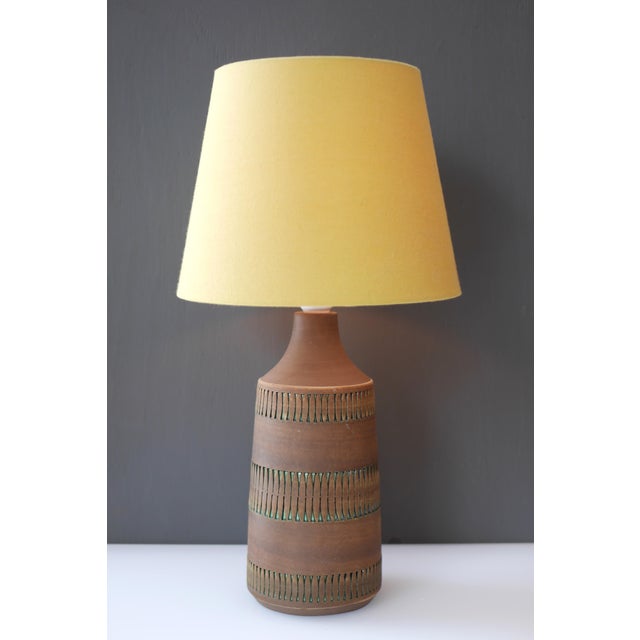 Tan Mid-Century Scandinavian Modern Pottery Table Lamps from Anagrius, Sweden, 1970s, Set of 2 For Sale - Image 8 of 16