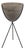 Mid Century Modern Planter Kimball Bullet Round Atomic Plant Stand Brown MCM For Sale
