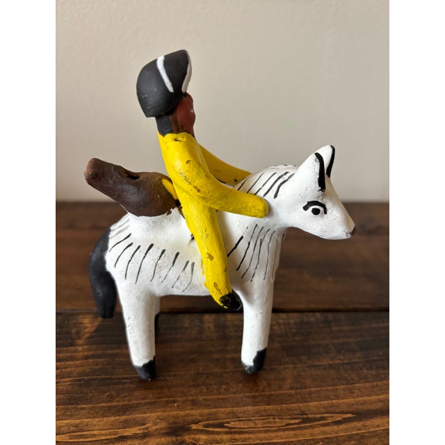 Mid 20th Century Folk Art Clay Whistle of Man on Horse For Sale - Image 9 of 9