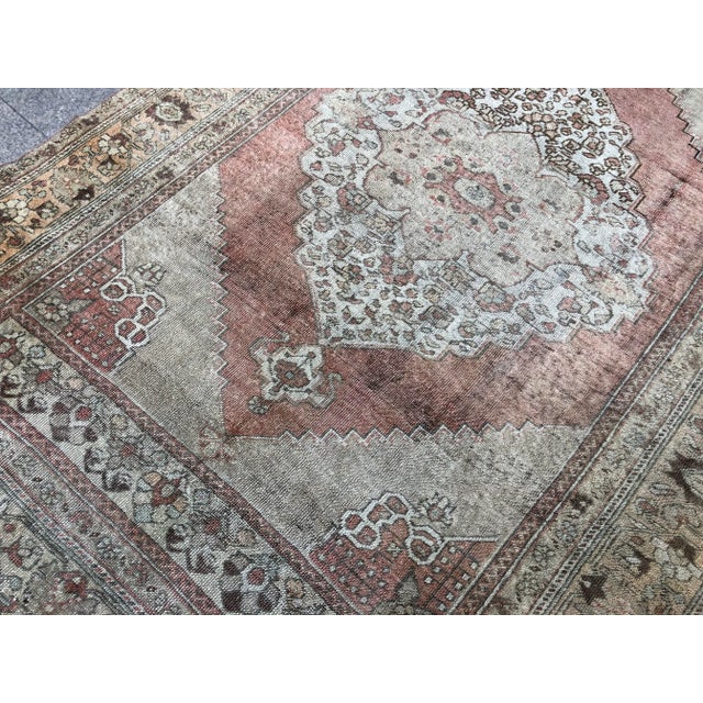 Vintage Handmade Oushak Rug- 5′8″ × 8′10″ For Sale - Image 10 of 11
