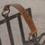 Black 1940s French Iron and Leather Magazine Rack For Sale - Image 8 of 9