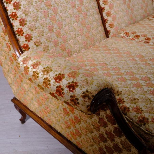 Vintage Regency Italian Three-Seater Velvet Sofa, 1950s For Sale - Image 17 of 18