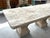Authentic Hand Carved 3-Pedestal Limestone Garden Table From Provence, France For Sale - Image 10 of 18