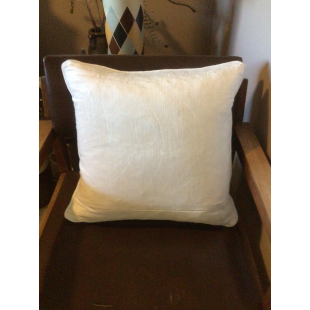 Modern Kashmir Export House White Decoration Feather Pillow For Sale - Image 3 of 13