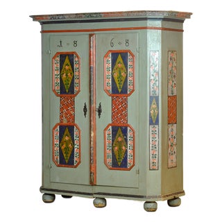 German Wedding Cabinet, Dated 1868 For Sale