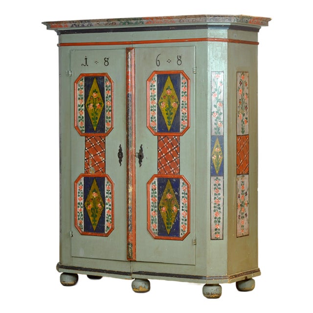 German Wedding Cabinet, Dated 1868 For Sale