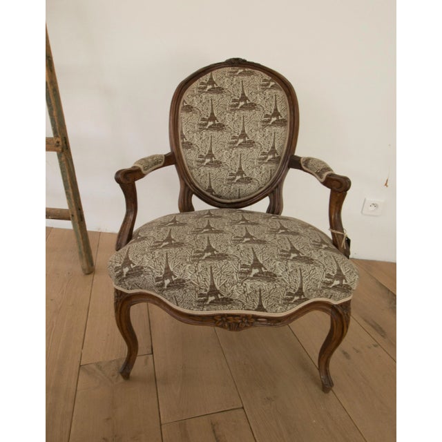 Wood Louis XV Eiffel Tower Lounge Chair For Sale - Image 7 of 13