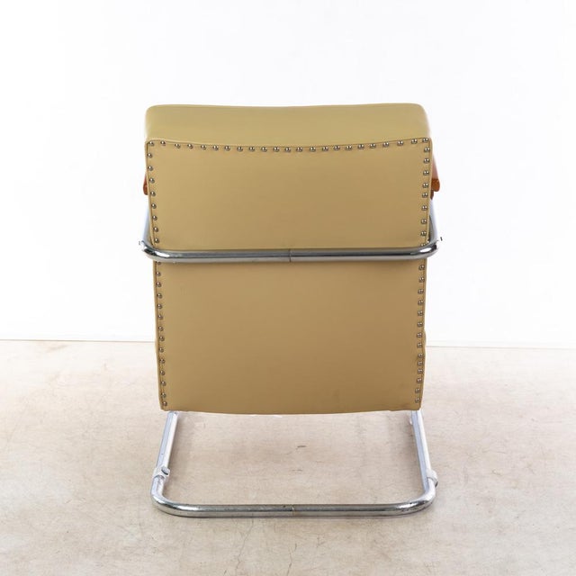 Vintage Bauhaus Chair in Brown Leather from Mücke & Melder, 1930s For Sale - Image 4 of 7