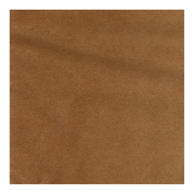 Bunny Williams Home Empire Ottoman in Nutmeg Performance Velvet - Sample For Sale