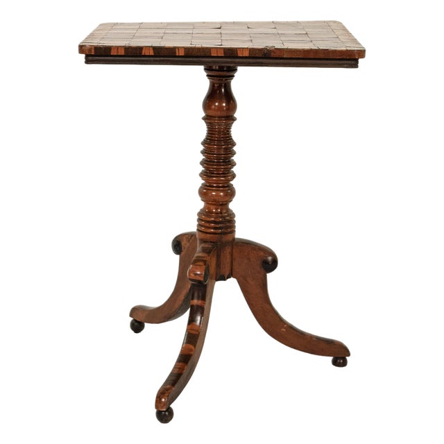 Regency Games Table With Chessboard Top and Oyster Veneer, English, Circa 1830 For Sale
