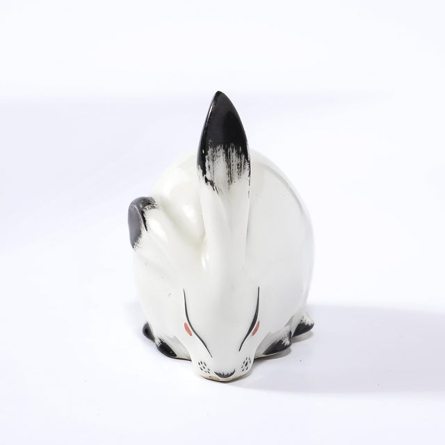 Art Deco Art Deco Porcelain Bunny Salt Shaker Signed by Marcel Sandoz for Limoges For Sale - Image 3 of 12