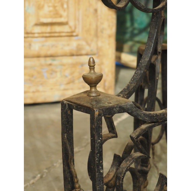 19th Century Large Antique Wrought Iron and Bronze Double Sided Lectern From France, 19th C. For Sale - Image 5 of 12