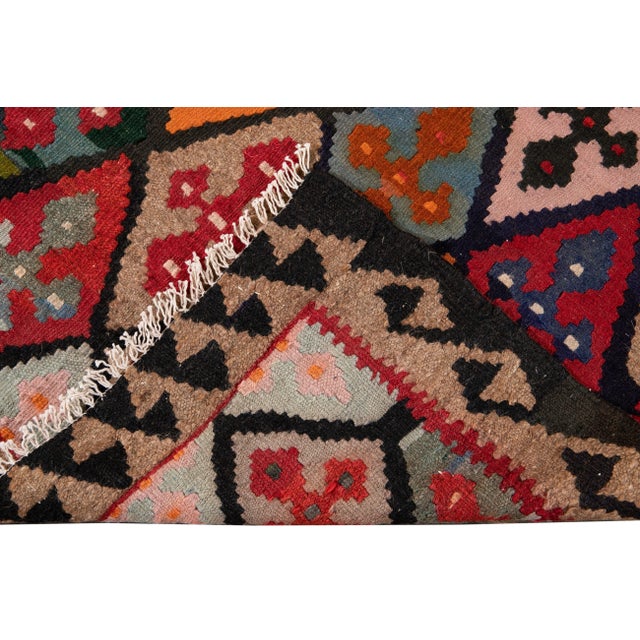 Mid-20th Century Vintage Kilim Runner Rug 3' 7" X 11' 4''. For Sale - Image 4 of 13