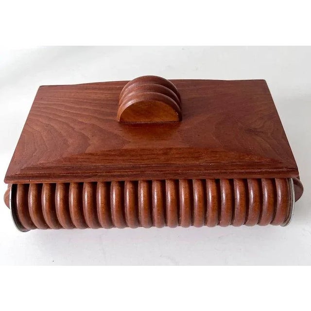 Early 20th Century Wooden Hand Crafted French Art Deco Box For Sale - Image 5 of 11