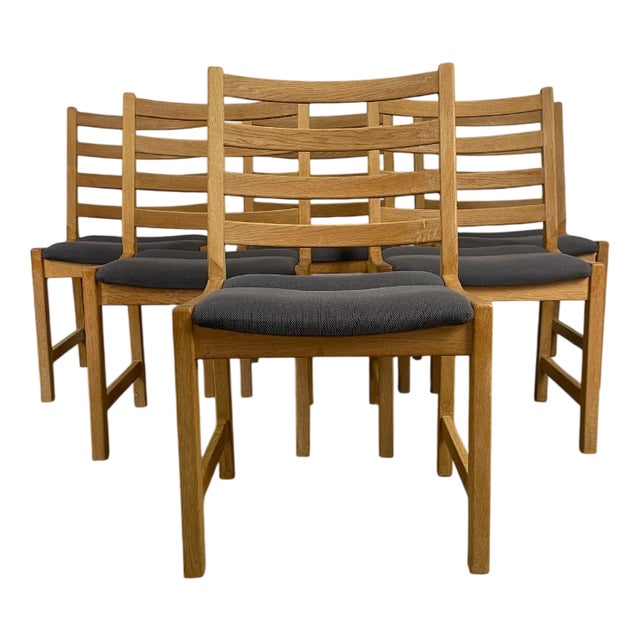 Vintage Danish Oak Dining Chairs by Kurt Østervig for KP Møbler, 1960s, Set of 6 For Sale
