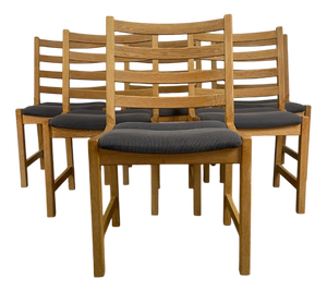 Vintage Danish Oak Dining Chairs by Kurt Østervig for KP Møbler, 1960s, Set of 6