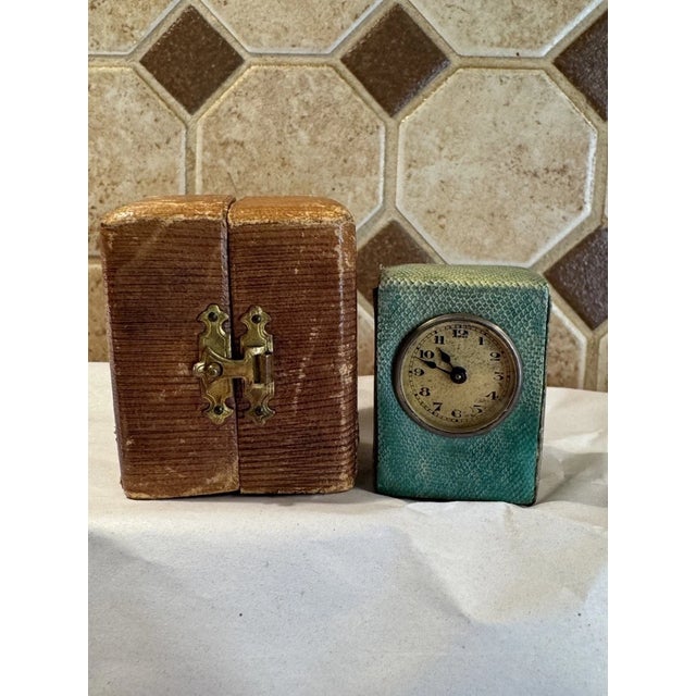 Victorian Antique Miniature Swiss Carriage Clock With Guilloche Enamel For Sale - Image 3 of 15
