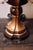 A striking and stately Hollywood Regency revival 4-arm candelabra table lamp, standing an impressive 31 inches tall. This...