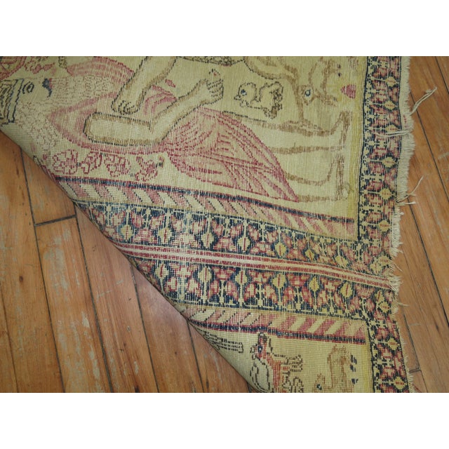 Pictorial Antique Mat - 2'5" x 3'9" For Sale - Image 4 of 10