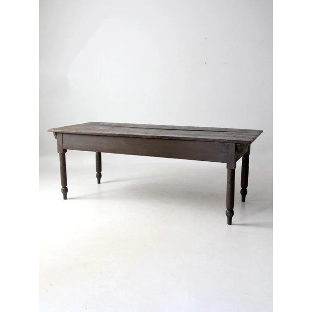 Antique Primitive Wood Farm Table For Sale - Image 14 of 18