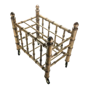 Vintage 1970’s Faux Bamboo Canterbury Magazine Rack