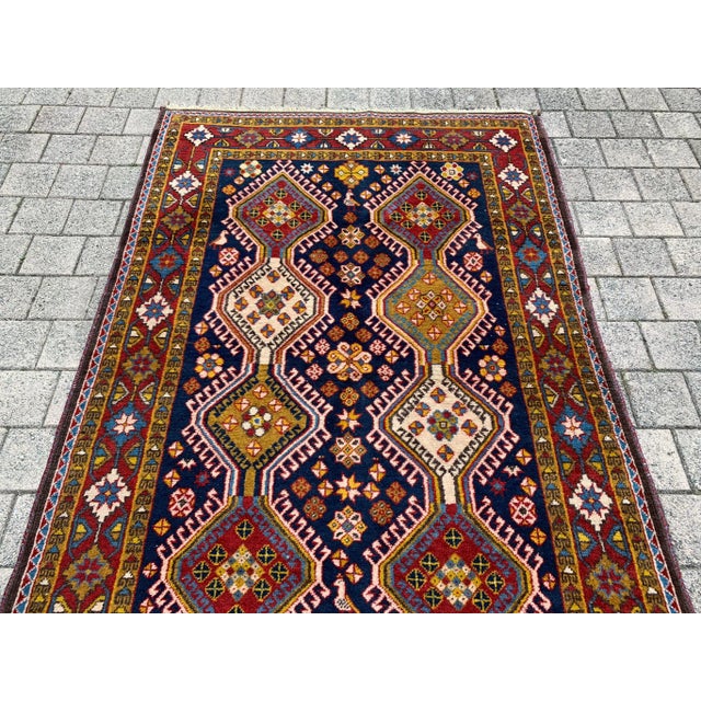 Persian Handwoven Vintage Turkish Konya Wool Rug For Sale - Image 3 of 7