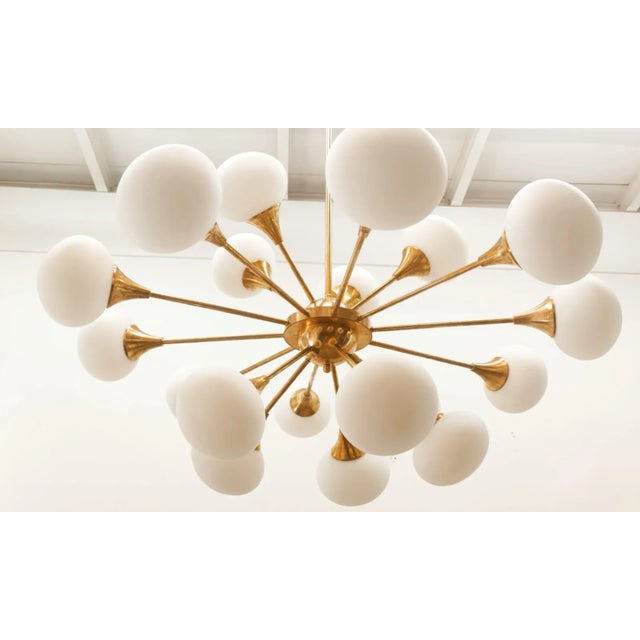 Sputnik 20-Light Pendant with Oval Glasses For Sale - Image 10 of 17