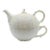 Vintage Paris Royal 2 in 1 Embossed Ivory Teapot/Teacup With Lid For Sale