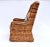 Chestnut 1960s Sculptural Braided Wicker Wingback Rattan Chair & Ottoman Set For Sale - Image 8 of 12
