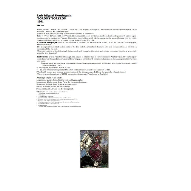 Mid-Century Modern Pablo Picasso Jacqueline W/ Cat Limited Edition Framed Lithograph For Sale - Image 3 of 4