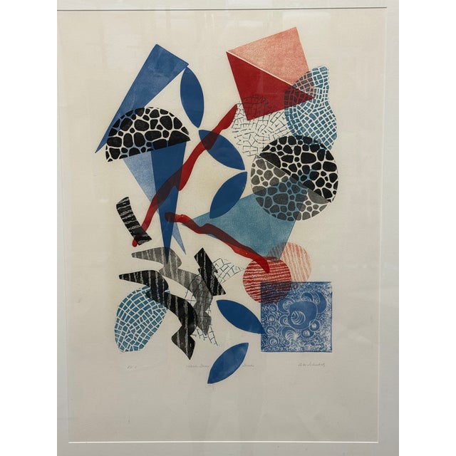 Wood Rita Schwartz Mardi Gras Series Lithograph on Paper - 2 of 2 Available For Sale - Image 7 of 9