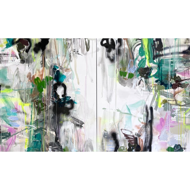 Contemporary Maria Esmar, Journey of Discovery, Acrylic on Canvas, Set of 2 For Sale - Image 3 of 3