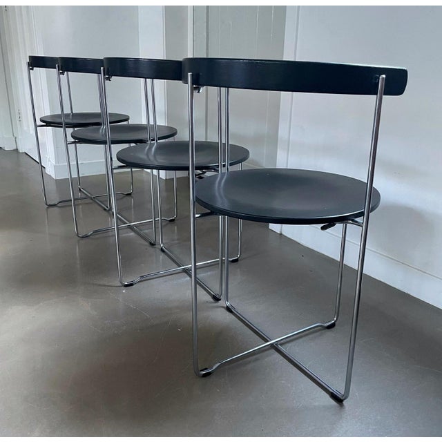 Foldable chair 2750 ‘soley’, designed by valdimar hardarson (1951, islandic architect) for kusch & co in the 80s. Unique...