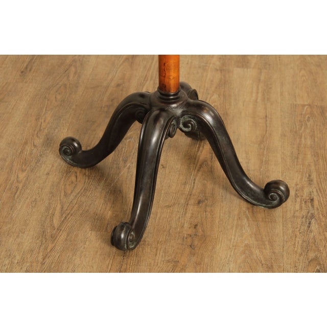 Early 21st Century Burl Wood Round Pedestal Pub Table For Sale - Image 10 of 13