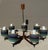 Black Modern Scandinavian Teak and Opaline Glass Chandelier, Denmark, 1960s For Sale - Image 8 of 8