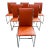 Vintage Mid Century Dining Chairs in the Manner of Milo Baughman/Set of Six. For Sale