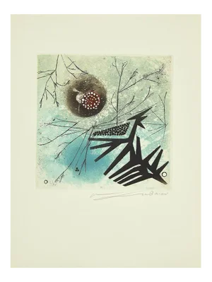 René Lubarow - Aquarelle - Original Etching - 1978