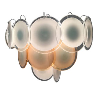 Disc Murano Chandeliers from Vistosi, 1970s, Set of 4 For Sale