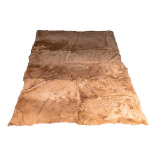 Rectangular Rug in Chinese Goatskin For Sale